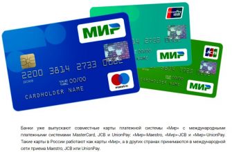 Кобейджинговые карты Мир - MasterCard, JCB, UnionPay